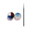 4 Color Aqua Cake Eyeliner Palette with Brushes – Waterproof Black Blue White Brown Cake Eyeliner Set with Eyeliner & Eyebrow Brush for Bold Eye Makeup