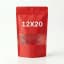 50 Pcs Red Stand Up Zip Lock Pouches with Window Reusable Food Packaging Bags Snack Packaging Bags Coffee Bags Spice Storage Bags Dry Fruits Candy 12X20
