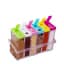 6 Pcs Kitchen Spice Jar Set – Transparent Spice Jar Set with Colorful Lids, Seasoning Containers for Masala, Dry Fruits & Kitchen Counter Storage