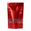 Red Zip Lock Window Food Pouches 10x15 – Kraft Stand Up Bags Reusable Food Pouches Snack Packaging Bags Bakery Storage Pouches Coffee Bags
