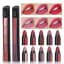Set of 5 Mini Pen Style Matte Lipsticks – Long Lasting Waterproof Multi-Shade Lipstick & Lip Gloss Crayon Set with Non-Stick Cup Formula for Girls & Women